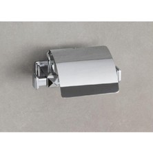 Hakay System Dorık Kapaklı Tuvalet Kağıtlığı Krom Renk 67X126X167 mm