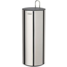 Hakay Joseph Joseph Easystore Luxe Paslanmaz Çelik Gizli Tuvalet Kağıdı Tutacağı, Kapaklı Stand, 3 Ruloya Kadar Hods
