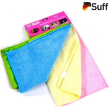 Hakay Suff 4'lü Fırsat Mikrofiber Genel Temizlik Bezi (Gül) 32X32 cm