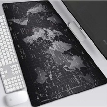 Hakay Popiço Dünya Haritalı 90X40 cm Mouse Pad, Dünya Desenli Mouse Pad