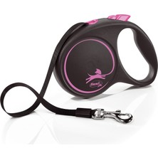 Hakay Flexi Black Design L Beden Pembe 5mt Şerit Tasma