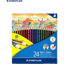 Hakay Staedtler Noris Colour Kuru Boya Kalemi, 24 Renk, Altıgen Biçim