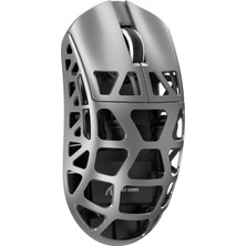 Hakay Attack Shark R3 Magnezyum Alaşımlı Kablosuz Gaming Mouse – 46G Ultra Hafif, Pixart PAW3395 Sensör, 8k Tepki Hızı, Bt/2.4g/kablolu Üçlü Mod, 26000 Dpı, Windows/xbox/ps Uyumlu - Silver Grey