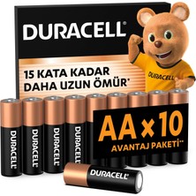 Hakay Duracell Basıc Aa Alkalin Kalem Pil (10'lu Paket) – 1,5V