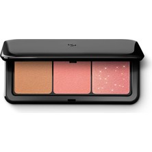 Hakay Kiko Milano Kıko Milano Multi Finish Trio Blush & Bronzlaştırıcı Palet 01 | Yüz Paleti, 1 Bronzlaştırıcı ve 2 Allık Mat ve Metalik Kaplama