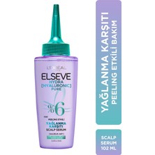 Hakay L'oreal Paris Elseve Hydra Hyaluronic Pure Salisilik Asit Içeren Yağlanma Karşıtı Peeling Etkili Saç Derisi Serumu 102 ml