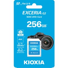 Hakay Kıoxıa Excerıa G2 256GB Sdxc Hafıza Kartı – Uhs-I U3 V30 C10, 100MB/S Okuma, 50MB/S Yazma, 4K