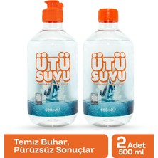 Aesco Ütü Suyu Zahmetsiz, Kolay ve Hızlı Ütüleme 2 Adet 500 ml - Ütü, Buhar Kazanlı Ütü ve Kırışık Giderici Ütüler Için