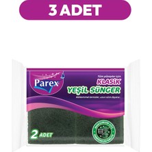 Hakay Parex Klasik Yeşil 2'li Sünger Üçlü Paket