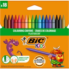 Hakay Bıc Plastidecor Elleri Kirletmeyen Pastel Boya, 18'li Kutu, Elleri Boyamaz, 30 Aydan Büyük Çocuklar Için Ideal