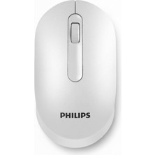 Hakay Philips M402 Beyaz Kablosuz Mouse, Ergonomik Ele Tam Oturan Tasarım, 2.4ghz Wireless Fare, Otomatik Uyku Modu ve Enerji Tasarrufu, Hassas Optik Izleme, Tek Aa Pil ile Çalışma