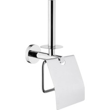 Hakay Vitra Arkitekta A44968 Tuvalet Kağıtlığı, Kapaklı, Yedekli, Krom