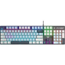 Hakay Aula S500 Blue Switch Rgb Makrolu Kablolu Gaming Mekanik Oyuncu Klavyesi Mavi