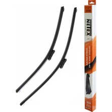 Hakay Netex Ön Silecek Süpürgesi Muz Tipi 550 mm + 480 mm (22 Inç+19 Inç) - Renault Symbol Iıı 15=>, Dacıa Duster 18=>, Dacıa Logan Iı 12-18