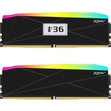 Hakay V-Color Manta Xfinity+ OLED Argb Ddr5 32GB (2X16GB) 6400MHZ CL32 1.4V, Yerleşik OLED Ekran, Amd Expo, Sk Hynix Ic – Siyah Masaüstü Bellek Ram / OTMXFAL1664832KWK