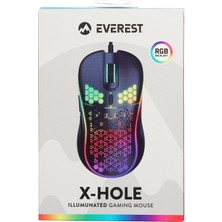 Hakay Everest SM-G66 X-Hole USB Siyah 7d Optik 8000DPI LED Işıklı Gaming Oyuncu Mouse