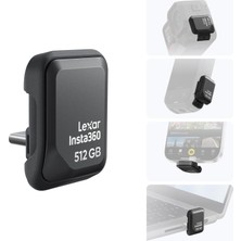 Hakay INSTA360 Hızlı Okuyucu 512 GB Taşınabilir Ssd, Hızlı Harici Thumb Sürücü Depolama, Usb-C Memory Stick Ace Pro 2/x5/x4 Air, Iphone, Android, Pc, Yaratıcılar Için Lexar ile Birlikte Geliştirildi