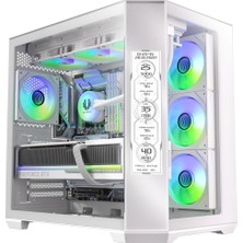 Hakay Bitfenix Digital T10 Ef 850W 80 + Bronz 8,8 Inç Rgb USB 3.1 Atx Mid Tower Beyaz Kasa BFC-WT10EFBBW850-4A