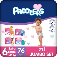 Hakay Paddlers Bebek Bezi 6 Numara X-Large (15+ Kg) 76 Adet – 2’li Jumbo Set