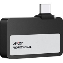 Hakay Lexar Professional Go Taşınabilir SSD 2 Tb, Ultra Kompakt, Apple Prores Destekler, 1050 Mb/s'ye Kadar Okuma ve 1000 Mb/sn Yazma, USB 3.2 Gen 2, IP65 Toz ve Suya Dayanıklı, iPhone 15/16 Pro Için, Siyah