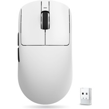 Hakay Atk Vxe Dragonfly R1 Serisi Kablosuz Oyun Faresi - Ultra Hafif (48-55 G), Pixart PAW3395/3395 Se Sensörü, 26.000'E Kadar Ayarlanabilir Dpı (R1 Se+, Beyaz)