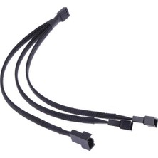 Hakay Lunatic 5353 3'lü Fan Çoklayıcı 3 Port Y Pwm 4 Pin Splitter Çoklayıcı Switch Örgülü Kablosu (5353-3'LÜ)