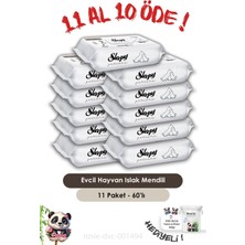 Hakay Sleepy 11 Al 10 Öde Petcare Evcil Hayvan Islak Havlusu 60'lı