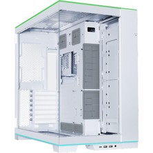 Hakay Lian Li O11D Evo Rgb Bilgisayar Kasası, Entegre Rgb Aydınlatma, 455 mm Gpu Içermez, 420 Mm'ye Kadar Radyatör, Çelik, Alüminyum, Sertleştirilmiş Cam, Beyaz