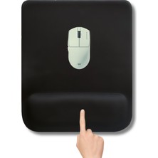 Hakay MP02 - Dörtgen Bilek Destekli Mouse Pad | Konfor, Kaymaz Taban, Ergonomik, Yumuşak, Ev,ofis (Siyah)