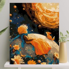 Hakay Sayılarla Boyama Tuval Seti Fırça Boya Dahil (Çıtalı) 40X50 cm - Küçük Prens