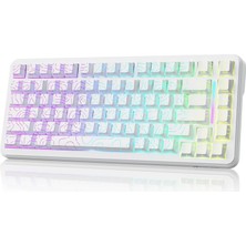 Hakay Attack Shark X82PRO He 75% Kablosuz Gaming Klavye – Hall Effect Manyetik Switch, Rapid Trigger, 0.01MM Ayarlanabilir Tepki Noktası, 8k Polling Rate, Hot-Swap, Rgb – Pc Oyuncuları (White Contour Line)