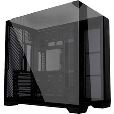 Hakay Lian Li O11 Vision Kompakt Siyah Çelik Temperli Cam Atx Orta Kule Bilgisayar Kasası-Geri Bağlantı DESTEĞI-O11VPX
