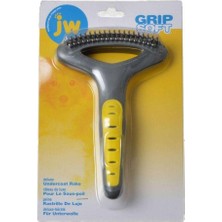 Hakay Jw Pet Company Gripsoft Çift Sıralı Astar Tırmık Köpek Fırçası, Siyah, Sarı, 1