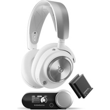 Hakay Steelseries Arctis Nova Pro Kablosuz Çoklu Sistem Oyun Kulaklığı - Neodim Manyetik Sürücüler - Aktif Gürültü Önleme - Infinity Güç Sistemi - Gen 2 Mikrofon - Pc, Ps5, Ps4, Anahtar, Mobil - Beyaz
