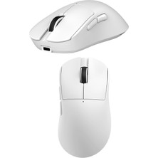 Hakay Coverzone Kablosuz Gaming Mouse Beyaz 3 Modlu (2.4g + Bluetooth + Kablolu) 6 Kademeli 3200 Dpı Rgb Işıklı 70G Hafif Type-C Şarjlı 300MAH Sağ El Ofis ve Oyuncu Faresi | Ajazz NJ08 (NJ08 - Beyaz)