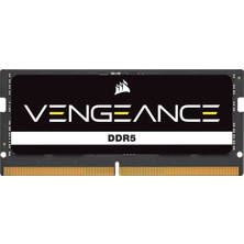 Hakay Corsaır Vengeance Sodımm Ddr5 Ram 16GB (1X16GB) 5600MHZ CL48 Intel Xmp Icue Uyumlu Bilgisayar Belleği - Siyah (CMSX16GX5M1A5600C48)