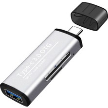 Hakay Coverzone USB 3.0 Type-C Kart Okuyucu 3in1 USB Otg Sd Tf Microsd Kart Okuyucu