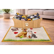 Hakay Gobypet Kedi Hamak Yatağı Ahşap Kedi Salıncağı Paspaslı Yükseltilmiş Evcil Hayvan Dinlenme Alanı