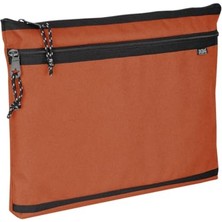 Hakay Dual Zip Folder -Iki Bölmeli Dosya Çanta A4 (Kiremit)