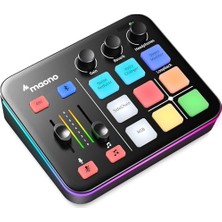 Hakay Oyun Ses Mikseri, Pro-Preamp ile Ses Arayüzü, Rgb, Bluetooth, Canlı Yayın Için 48V Phantom Power, Podcasting, Içerik Oluşturma, Oyun Caster G1 Neo (Siyah)