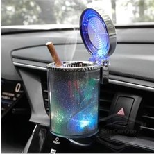 Hakay Üniversal 7 Renkli Rgb LED Işıklı Lüx Oto Küllük Kapaklı Spor Araç Içi Küllük Araba Küllüğü