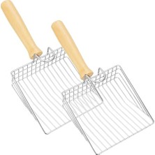 Hakay Paslanmaz Çelik Kedi Kumu Küreği – Dayanıklı Metal Yapı, Ergonomik Kaymaz Sap, Hızlı Eleme ve Atık Ayırma Tasarımı, Hijyenik ve Pratik Tuvalet Temizliği Için Güçlü Kedi Kumu Temizleme Küreği