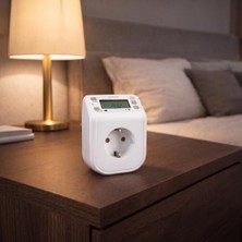 Hakay Cata CT-9182 Zaman Ayarlı Dijital Priz, LCD Ekranlı Haftalık Programlanabilir Akıllı Fiş, Enerji Tasarruflu Otomatik Zamanlayıcı Priz