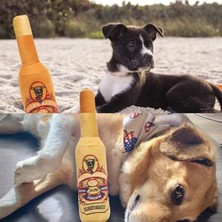 Aesco 2 Adet Köpek Peluş Şişe Oyuncak, Büyük Boy Isırma Oyuncağı