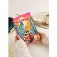 Hakay Simli Defter Istanbul A5 Yeni Yıl Çizgisiz Spiralli 14X21 cm Taksim Tramvay