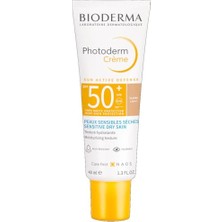Hakay Bioderma Photoderm Cream Light SPF50+ Kuru Ciltler Için Yüksek Korumalı Renkli Güneş Kremi 40 ml