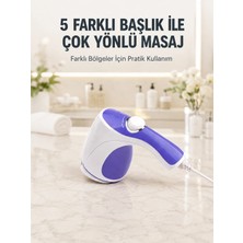 Hobilinka Elektrikli Masaj Aleti 5 Başlıklı Güçlü Titreşimli Selülit Karşıtı Vücut Masaj Cihazı