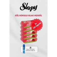 Hakay Sleepy 250 Adet Gül Kokulu Islak Havlu, Toz Kovar Hediyeli