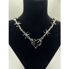 AG23 Tasarım Çit Kalp Rave Techno Tekno Gotik Gothic Kolye