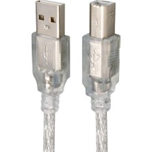 Aesco Powermaster USB Yazıcı Kablosu 1,5 Metre 2.0V Şeffaf (SL-U2015)